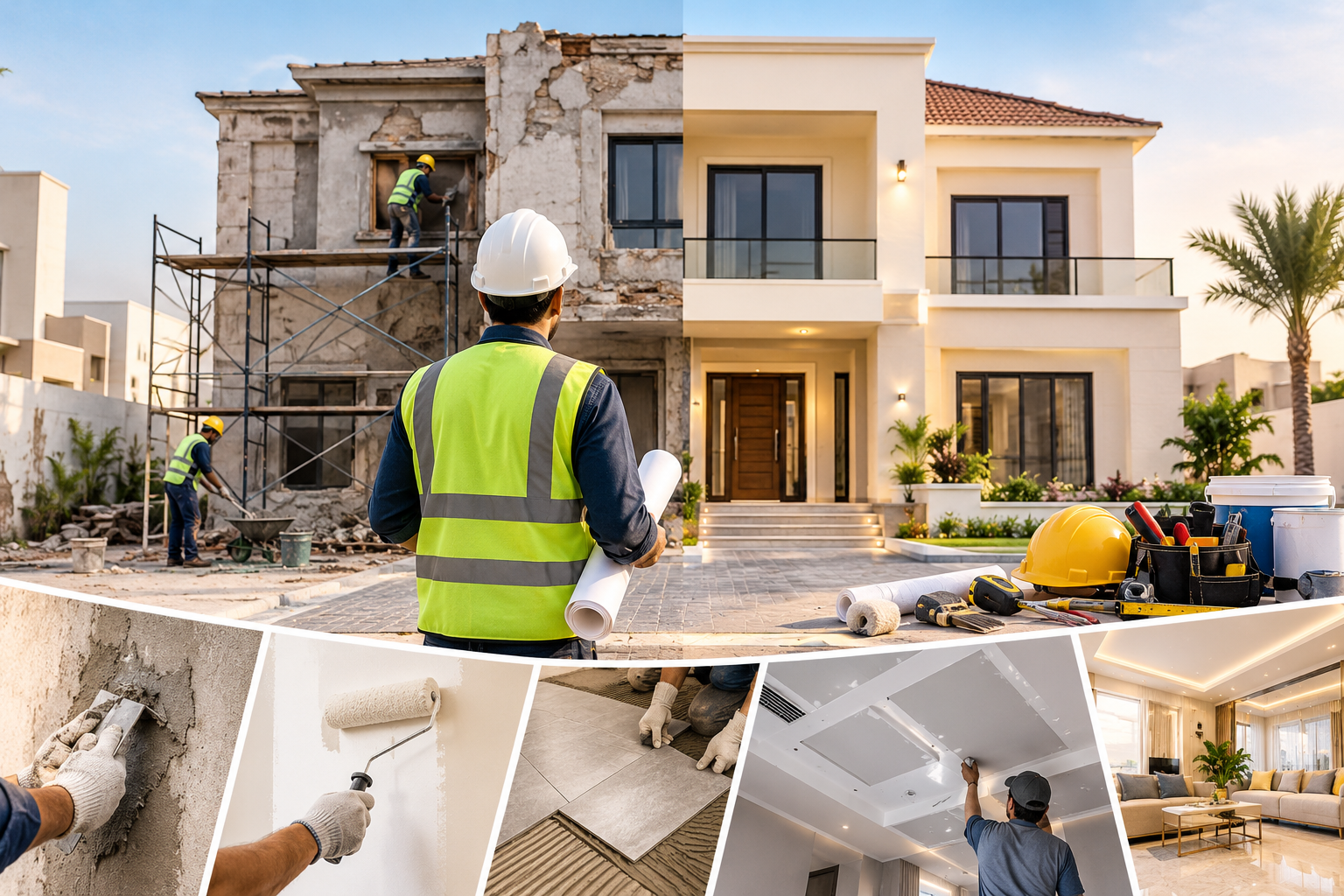 أعمال ترميم وتشطيب في الطائف